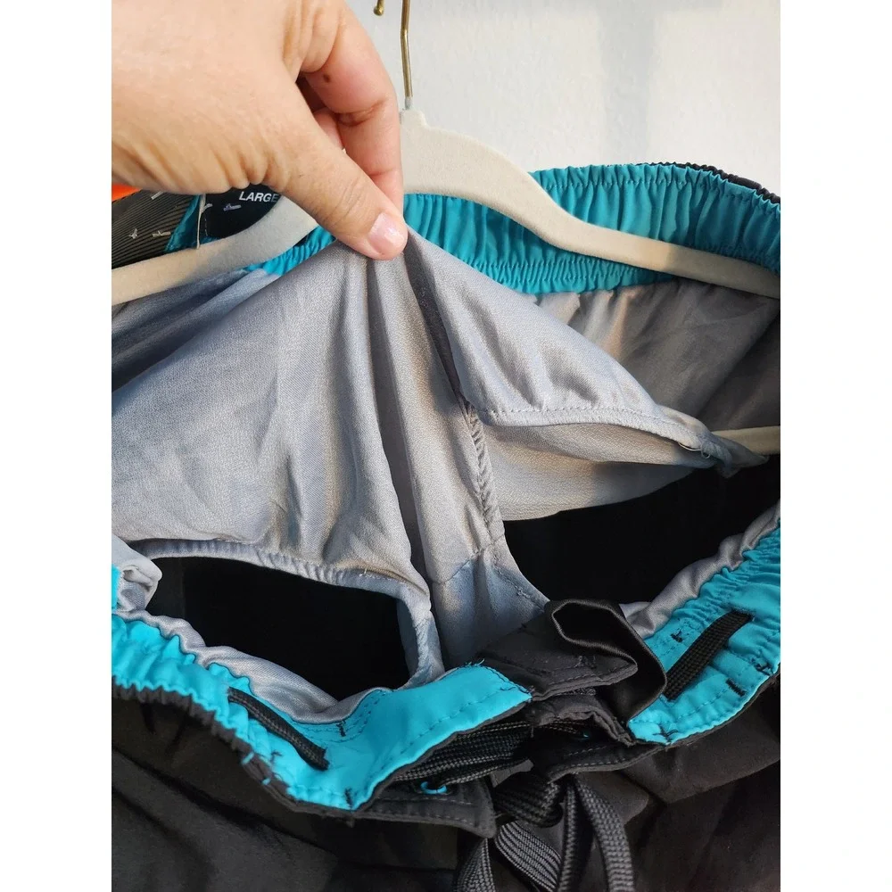 ZeroXposur Mens Black Aqua Athletic Swim Trunks Shorts Size L MSRP $46